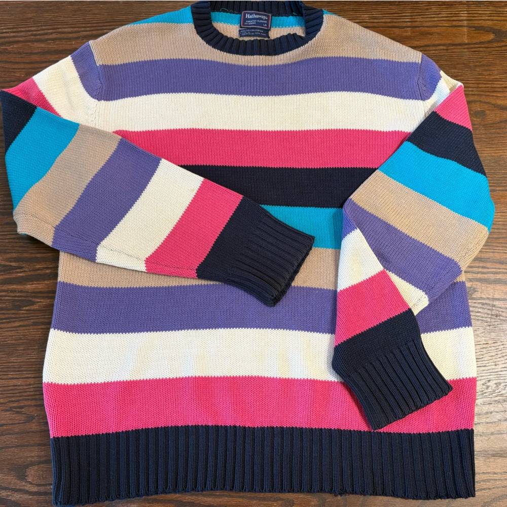Vintage Hathaway Bold Stripe Cotton Sweater